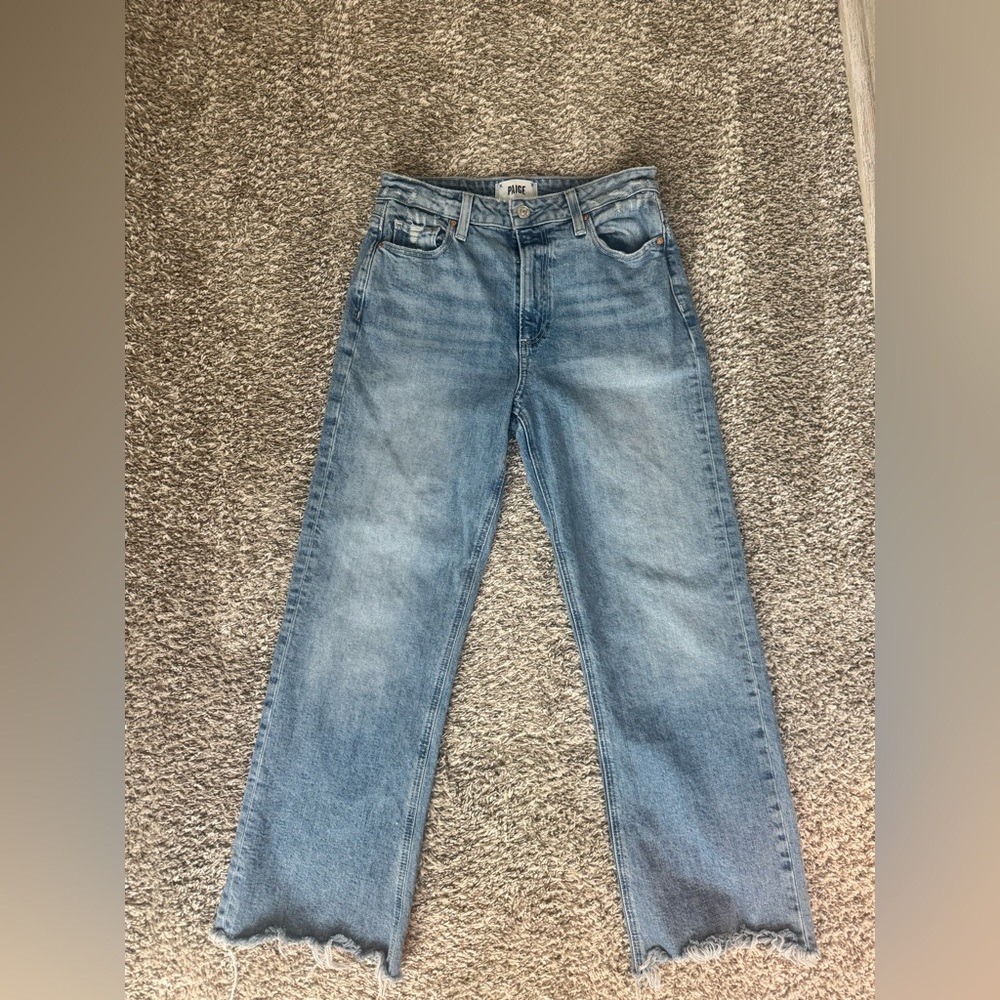 PAIGE LEENAH RAW HEM ANKLE JEANS